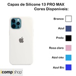 CAPINHA DE SILICONE COM FORRO DE VELUDO PARA IPHONE 13 PRO MAX