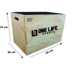 Caixote Plyo Box Crossfit 30' ONE LIFE - 75 X 65 X 50 CM