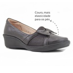 Sapato Feminino Confortável com Neoprene Café Levecomfort
