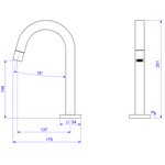 Torneira de mesa bica baixa para lavatório Deca Tube 1197.GL.TUB.MT