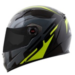 CAPACETE LS2 CLASSIC TOURING BLACK/GREY/FLUO YELLOW