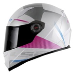 CAPACETE LS2 CLASSIC TYRELL WHITE/VIOLET 