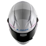 CAPACETE LS2 CLASSIC TYRELL WHITE/VIOLET 