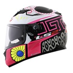 CAPACETE LS2 STREAM COUTURE WHITE/PINK 