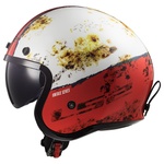 CAPACETE LS2 SPITFIRE RUST WHITE/RED 