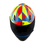 CAPACETE NORISK STUNT FF391 CUTTING LIGHT BLUE/YELLOW/RED