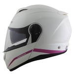 CAPACETE NORISK FORCE SIMPLICITY WHITE/PINK 
