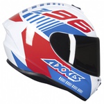 CAPACETE AXXIS DRAKEN Z96 WHITE RED BLUE