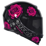 CAPACETE AXXIS EAGLE EVO FLOWERS GLOSS BLACK/PINK