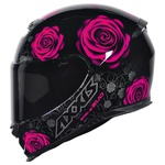 CAPACETE AXXIS EAGLE EVO FLOWERS GLOSS BLACK/PINK