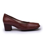 Sapato feminino em couro cor Vermelho J.Gean com salto médio cod. AR0016