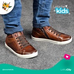Sapatenis Infantil City Masculino em Couro - Brown/Whisky