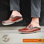 Mule Masculino Dumont em Couro - Whisky