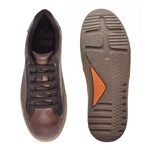 Sapatenis em Couro Casual Masculino Connect - Brown