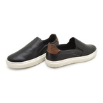 Slip On Yate Masculino Connect em Couro - Preto/Whisky