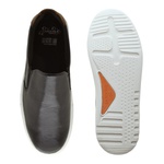 Slip On Yate Masculino Connect em Couro - Preto/Whisky
