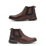 Chelsea Boots Montana Masculina em Couro - Brown