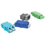Kit de adaptadores opticos 02f sm lc-pc duplex - azul (kit 03 pcs)