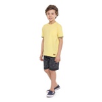Conjunto Infantil De Menino Verão Camiseta Amarela e Bermuda Âncora