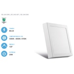 Painel Sobrepor LED Quadrado Branco 20x20cm 20W BIV SE-240.598 5700K (Luz Branca)- Save Energy
