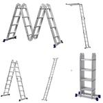 Escada Articulada 4 x 4 em Alumínio 16 Degraus - Botafogo Lar&Lazer 