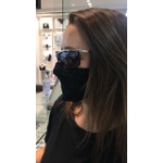 Óculos De Sol Feminino Preto Com Detalhe Prata Fashion Musa Kalliopi