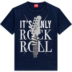 Camiseta Kyly Masculina Infantil Rock Roll Mescla