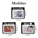 Presente Porta Retrato Branco Família Mãe Casa 6 und 10x15cm