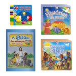 Livros Bíblicos infantil crianças Menino e Menina kit 4 und