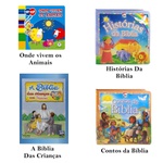 Livros Bíblicos infantil crianças Menino e Menina kit 4 und