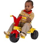 Triciclo Infantil amarelo e vermelho - Xalingo Tigrão