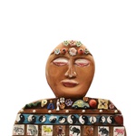 Painel Talha Buda com Apliques - Coleção Tiras Toti 