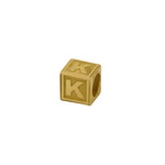Pingente Cubo Letra em Ouro 18k 
