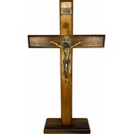 Crucifixo Madeira 35cm Mesa e Parede