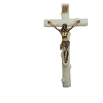 Crucifixo Resina com Cristo Metal 28cm