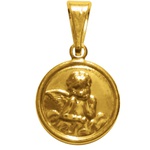 Medalha Folhada à Ouro Anjo da Guarda