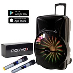 Caixa De Som Amplificada Bluetooth Xc-518 Polyvox com 1200W de Potência +Microfone sem Fio Polyvox