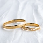 Aliança de Casamento em Ouro 18k 3mm modelo Helena SALE