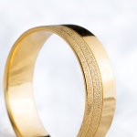 Aliança de Casamento em Ouro 18k 6mm Modelo Jade