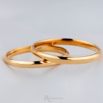 Aliança de Casamento em Ouro 18k 2mm modelo Zara