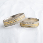 Aliança de Namoro em Prata esterlina 925 6mm Golden