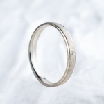 Aliança de Namoro em Prata esterlina 925 3mm diamantado Modelo Vênus 
