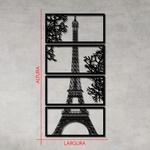 Kit Esculturas de Parede Torre Eiffel