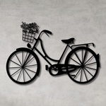 Escultura de Parede Bicicleta Flores