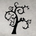 Escultura de Parede Árvore Passarinho