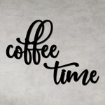 Frase de Parede Coffee Time