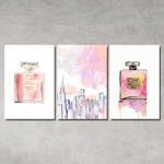 Kit 3 Placas Decorativos NY Perfumes