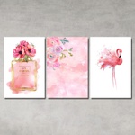 Kit 3 Placas Decorativos Flamingo Perfume