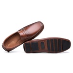 Mocassim Drive Masculino Couro Whisky Metal Riccally 