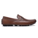 Mocassim Drive Masculino Couro Whisky Metal Riccally 